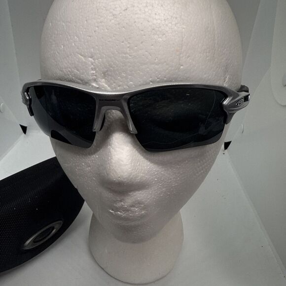 Oakley Flak 2.0 009188-31 Sports Sunglasses Half-Rim Wrap Rectangle With Case - Picture 1 of 6
